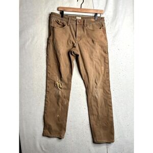 Weatherproof Vintage Jeans Men 34x34 Brown Fleece Lined Regular Fit Straight Leg